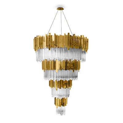 China New Design Brand Lobby Empire Modern Gold Crystal Chandelier for sale