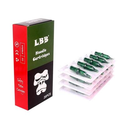 China LBB Green Permanent Cartridges Tattoo Needle Membrane Soft Liner Shader Disposable Professional Tattoo Cartridge Needles for sale