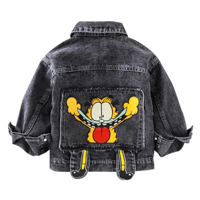 China 2020 Newest QUICK DRY cute cartoon coats lattice casual denim jackets for kids for sale