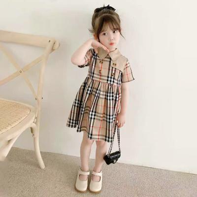 China Wholesale Fashion Children's Plaid Dresses Fashion Summer Kids Polo Dress Girls Breathable Dress for sale