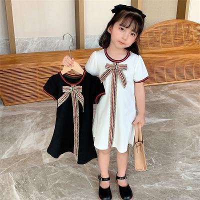 China Fashionable O Neck T-shirt Dress Kids Breathable Summer Kids Formal Dresses For Kids for sale