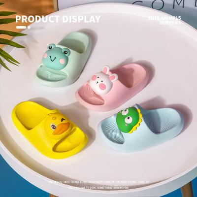 China Flat Animal Cute Eva Children Home Slippers Anti Slip 2021 Kids Slides for sale