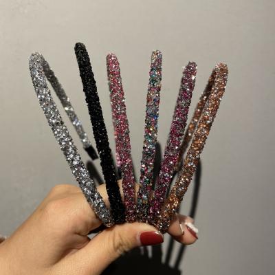 China Breathable Fashionable Girls Hair Accessories Bling Baroque Luxury Bridal Hair Band Sparkle Crystal Headbands Headband for sale