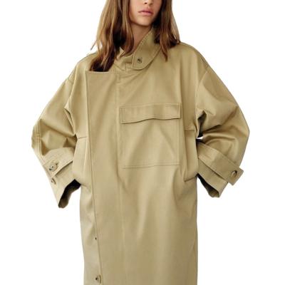 China New Hot Selling Viable Mid Length Korean Ditch Coat For Popular British Women Knee Overcoat Anorak Long for sale