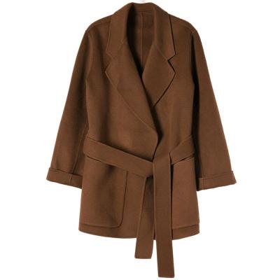 China 2021 viable new fashion autumn and winter double-sided shorts cashmere coat, women's woolen jacket for sale