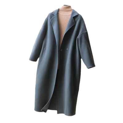 China 2021 High Quality Breathable Winter Long Ladies Loose Female Plus Size Coat Woolen Women's Dishonest Coats for sale