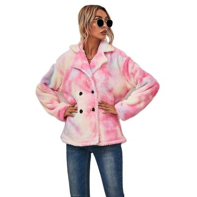 China Breathable Winter Clothes Women Tie Dye Print Jacket Winter Plus Size Thick Coats Casual Women's Jackets And Coats for sale