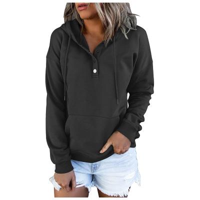 China Fashion Selling Ladies Solid Color Crewneck Cotton Breathable Warm Single Hooded Sweater Factory Direct Sales for sale