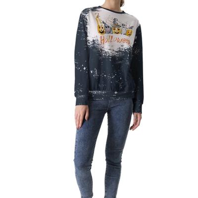 China Fashion Halloween Breathable Pullover Women's Hoodies and Sweatshirts Tops Polyester Drop Shoulder Women Crewneck Sweatshirt for sale