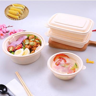 China CLASSIC Biodegradable Noodle Ramen Soup Disposable Salad Rice Bowls With Lid for sale