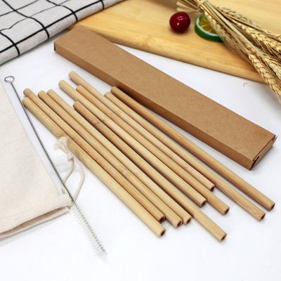 China Juice Naturally Sugarcane Eco Disposable Occasional Drinking Bamboo Straw for sale