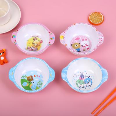 China Sustainable New Design Well Made Kids Around Print Customized Melamine Bowl For Kids for sale