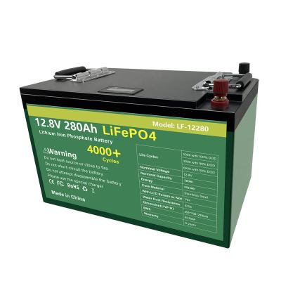 China Case Material Outdoor Deep Cycles BMS 4S1P Lifepo Akku LiFePO4 Pack Built-in 12V 280Ah Battery CERRNSS 4000 for sale