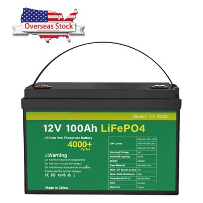 China Waterproof Toys CERRNSS 12V 100Ah ABS Case LiFePO4 Phosphate Battery Pack Lithium Battery For RV UPS Home Solar Marine Storage for sale