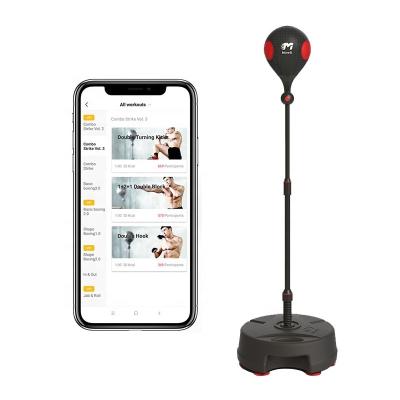 China Interactive Wireless APP Floor Stand Mount Boxing Free Slam Man Free Heavy Fitness Sandbag for sale