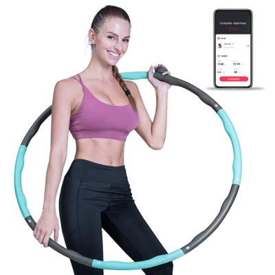 China APP Non-slip Wireless Training Adjustable Plastic Exercise Counting Fun Slimming Smart Polynesian Dance Ring Hoops for sale