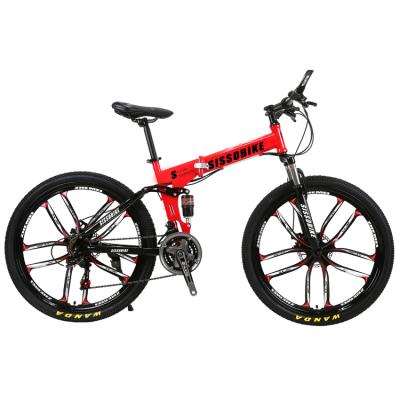 China Hot Selling Steel In Stock High Carbon Steel Bicycle 21speed Foldable Mountain Bike For Sale for sale