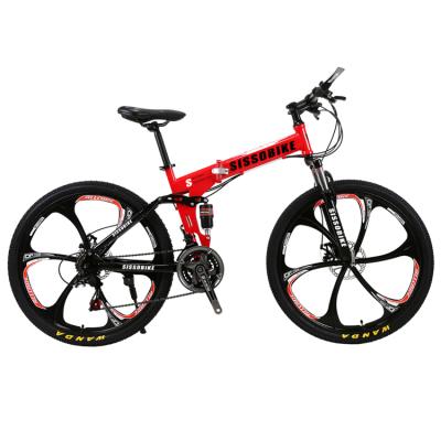 China Hot Sale 21 Speed ​​Six Steel Knife Wheel High Quality Foldable Mountain Bike Bicycle For Adults for sale