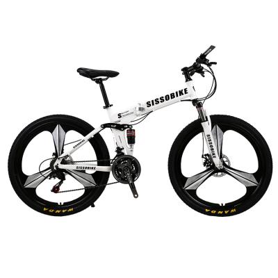 China Factory direct sale suspension bike full steel integrated foldable mountain bike 26 inch wheel bicycle for sale