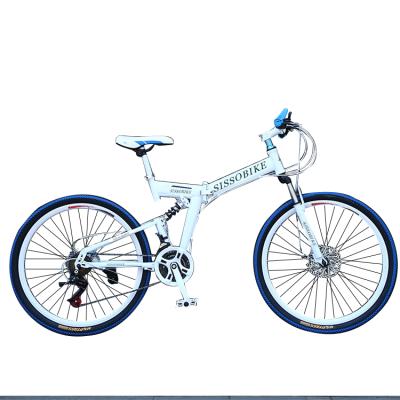 China Wholesale Foldable Frame China Bicycle Frame Mountain Bike Foldable Full Suspension 26 Inch Cycle Men's Bike for sale