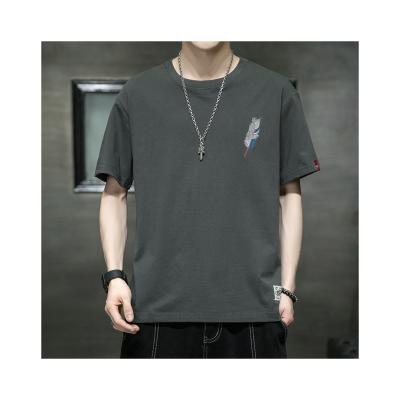 China Summer trend men's custom t-shirt wholesale cool soft and comfortable cotton material with logo for sale