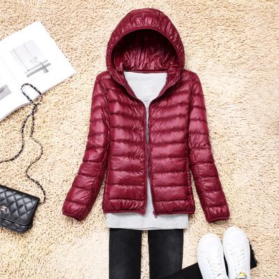 China 2022 mature women's light and comfortable feather white ultra light duck goose down jacket women's thin down jacket winter jacket for sale