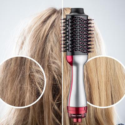 China Hot Hotel 1000W Hair Dryer Airbrush Styler and Volumizer Electric Hair Straightener Curler Comb Roller One Step Ion Blow Dryer Brush for sale