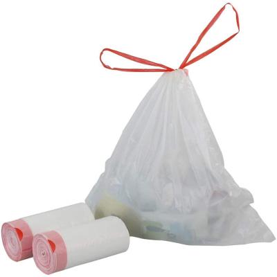 China 40L Disposable Colorful Plastic Kitchen Drawstring Home Office Drawstring Kitchen Garbage Bag 40L Large Size Waste Bag On Roll for sale