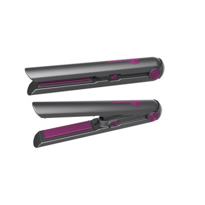 China Wholesale Hotel Mini Temperature Control Wireless Cute USB Ceramic Portable Hair Straightener for sale