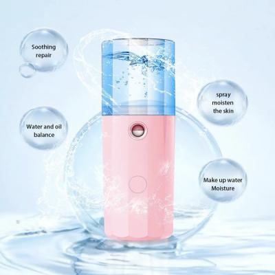 China Custom Mister Mini Handheld Nano Facial Steamer Protable USB Portable Face Steamer for sale