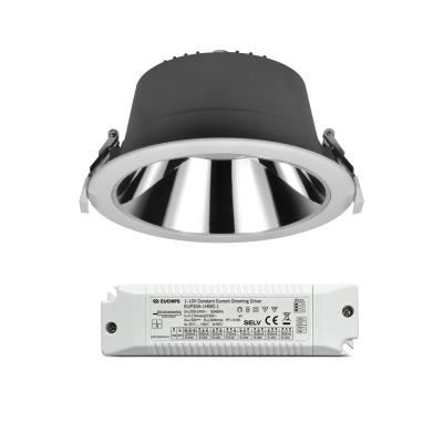 China Embedded RD3003-0630B 165mm | 180mm cuthole black led dimmable downlight LED 6 inch Dimmable LED downlight downlights for sale