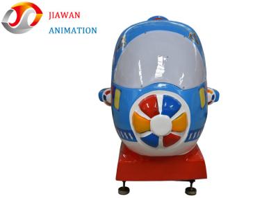 China Paseo de fichas plano azul del Kiddie del helicóptero de la fibra de vidrio W115 X D75 x tamaño de H100CM en venta