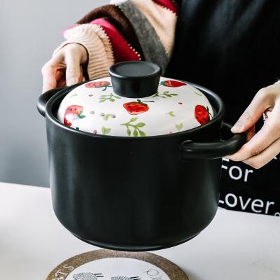 China Sustainable Multi-Size Cookware Soup Sets Food Warmer Kitchen Cooking Insulation Clay Porcelain Saucepan Pot Set for sale