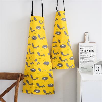 China Cute Cartoons Cotton Cleaning Themed Children And Adult Size Aprons Material Kitchen Cooking Wear Baking Apron for sale