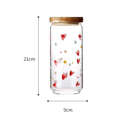 China Stocked 2021 manufacturers selling home decor coffee sugar tea food rice storage glass canister with lid for sale