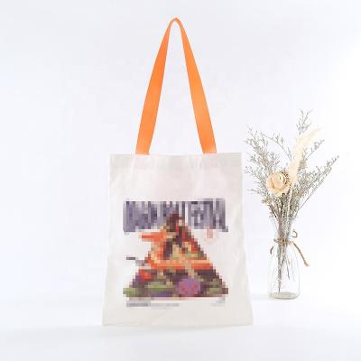 China Hot Selling Music Designer Cloth Canvas Cotton Eco Friendly Reusable Shopping Tote Bag With Custom Logo Printed for sale