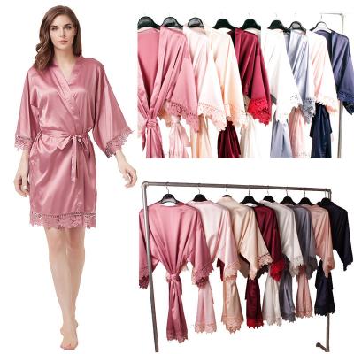 China OEM/ODM QUICK DRY Satin Pajamas Sets Silk Nightgown Homewear Pijamas Ladies Shorts Shorts Sleeve Sexy Pajamas Sleep Wear For Women for sale