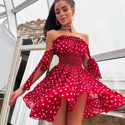 China New Arrival Fashion Casual Dress Summer Beautiful Dry Cleaning Sale Dresses Polka Dot Woman Dresses Formal Elegant For Women for sale