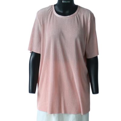 China Factory Price Best Sustainable Head Product 100%Polyester Pink Soft Women's Long T-Shirt for sale