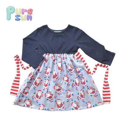 China Boutique Remake Fall Winter Christmas Cotton Kids Breathable Boutique Dress for sale