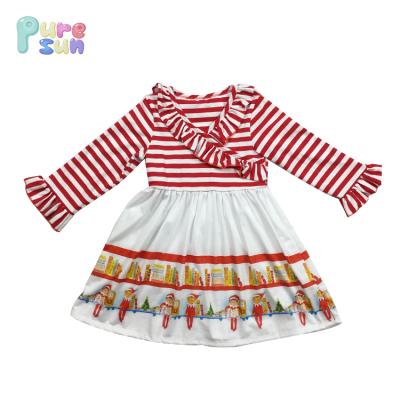 China Wholesale Toddler Clothing 2018 New Fashion Breathable Kids Boutique Clothing Long Sleeve Christmas Dresses for sale