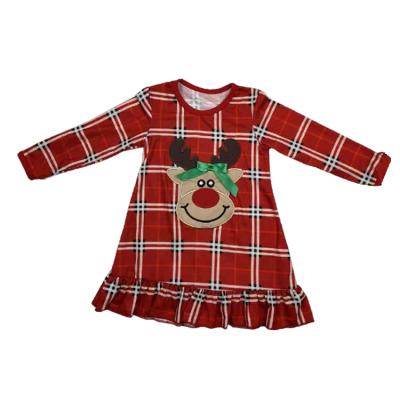 China 2018 Adorable Chilrden Boutique Breathable Clothing Kids Clothes Wholesale Christmas Girls Dress for sale