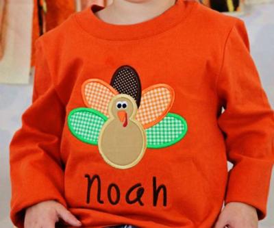 China 100% Causul Dress Kids Cotton Thanksgiving Turkey Applique Shirt Toddler Boys Boutique Clothes Lovely for sale