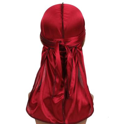 China HZM-18254 Men's and Women's Other Durag Headscarf Silk Durag Hair Wave Soft Hat for sale