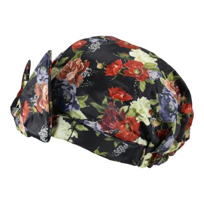 China HZM-19067 Luxury stocked shower hat for women - raincoats, reusable shower hats (floral) for sale