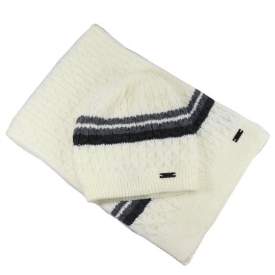 China HZM-19249 COMMON Cashmere Soft Warm Hat Set For Women Winter Hat Wholesale Knitted Scarf Set for sale