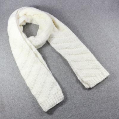 China HZW-16056 China Women Supplier Lady Wool Warm Knit Winter Color Long Single Scarf for sale