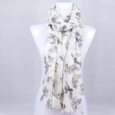 China New HZW-13505 Character Printed Scarf And Instant Scarf Stock Women's Silk Scarf for sale