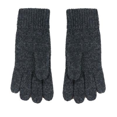 China HZS-13025 Plain Logo Labeled Touch Screen Warm Custom Ribbed Knit Jacquard Glove for sale