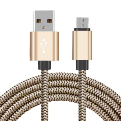 China Premium Nylon Braided Camera USB 2.1A Male To Micro B Charger Android USB Charging Micro Cable for sale